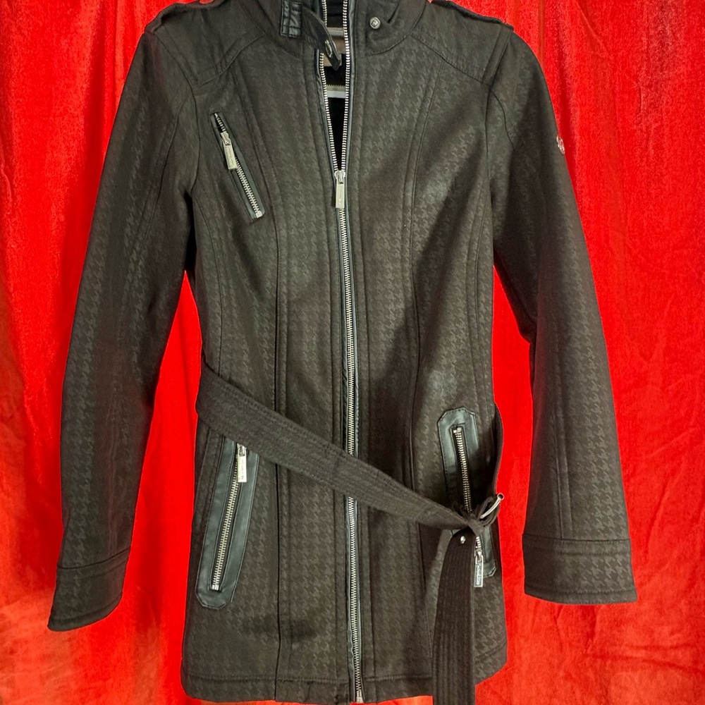 Michael Kors Black Belted Trench Coat (XS)